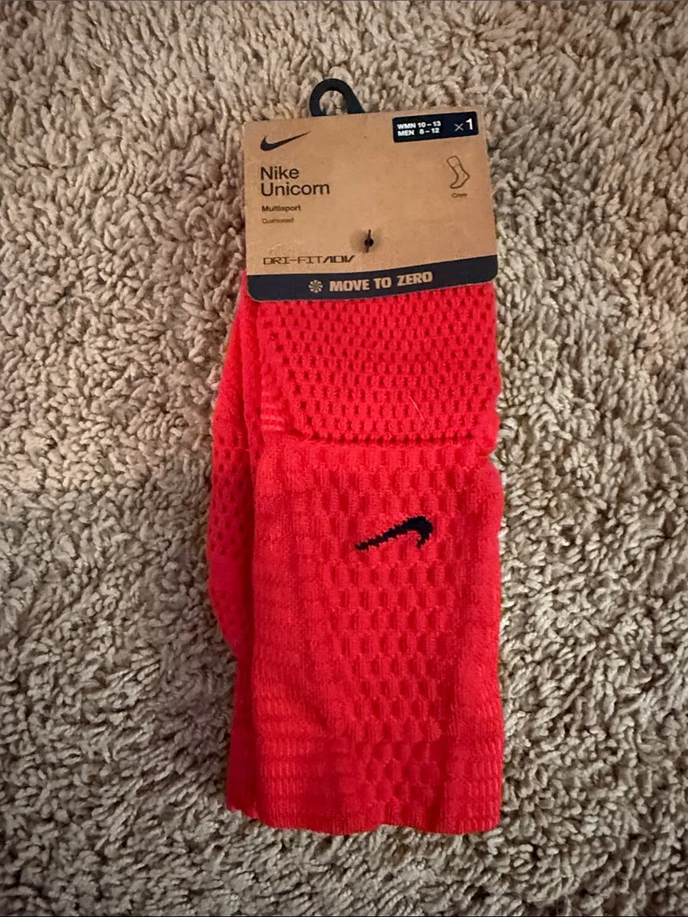 Nike Red Performance Multisport Socks with Black Swoosh